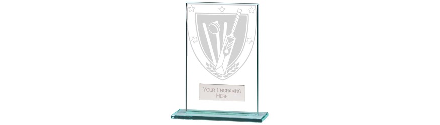 Millennium Cricket Glass Award - 6 Sizes - 80mm - 180mm Millennium Cricket Glass Award - 6 Sizes - 80mm - 180mm